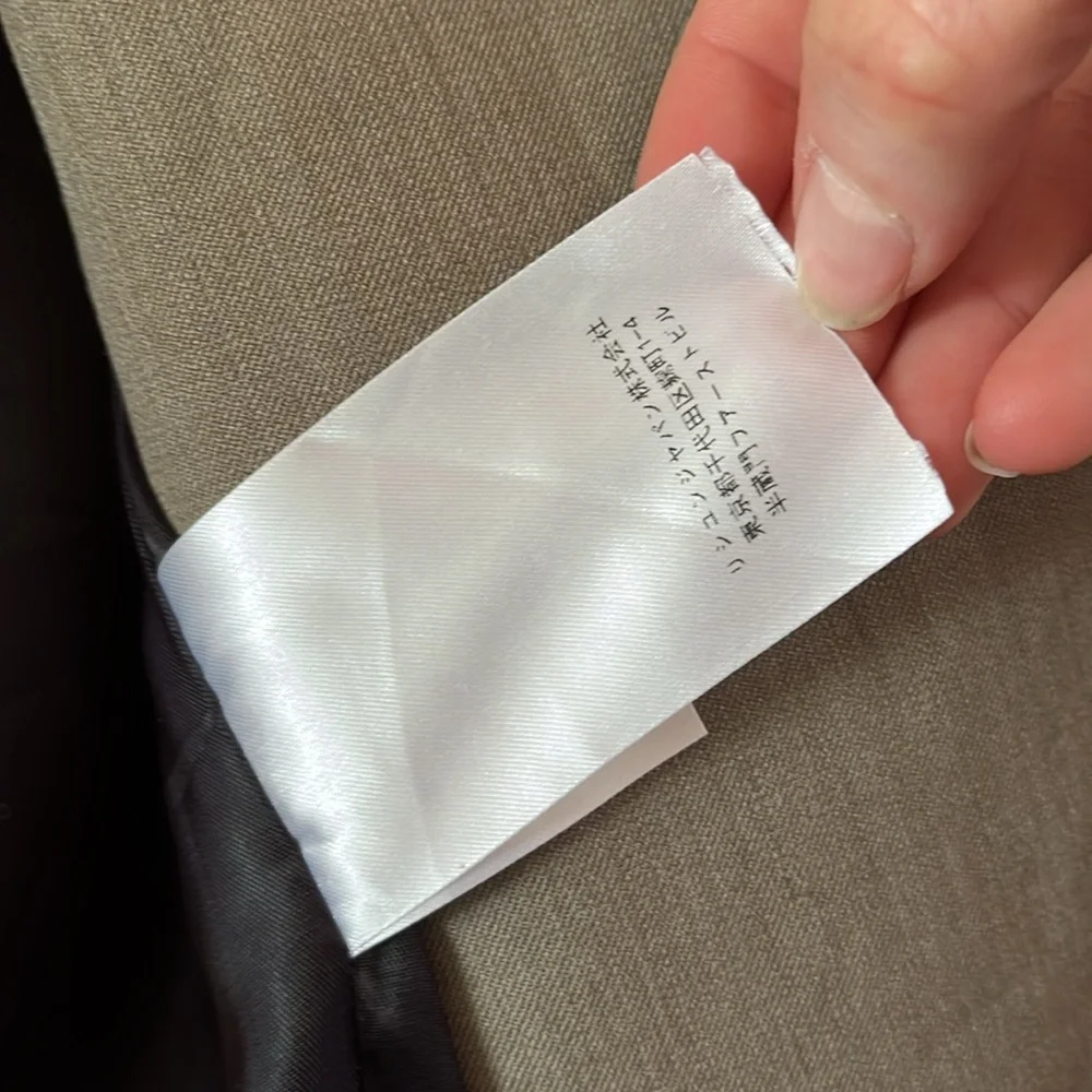 Chloe Wool Twill Jacket Side Tie Blazer Grey France Embroidered Belted Belt Rare - Picture 15 of 15